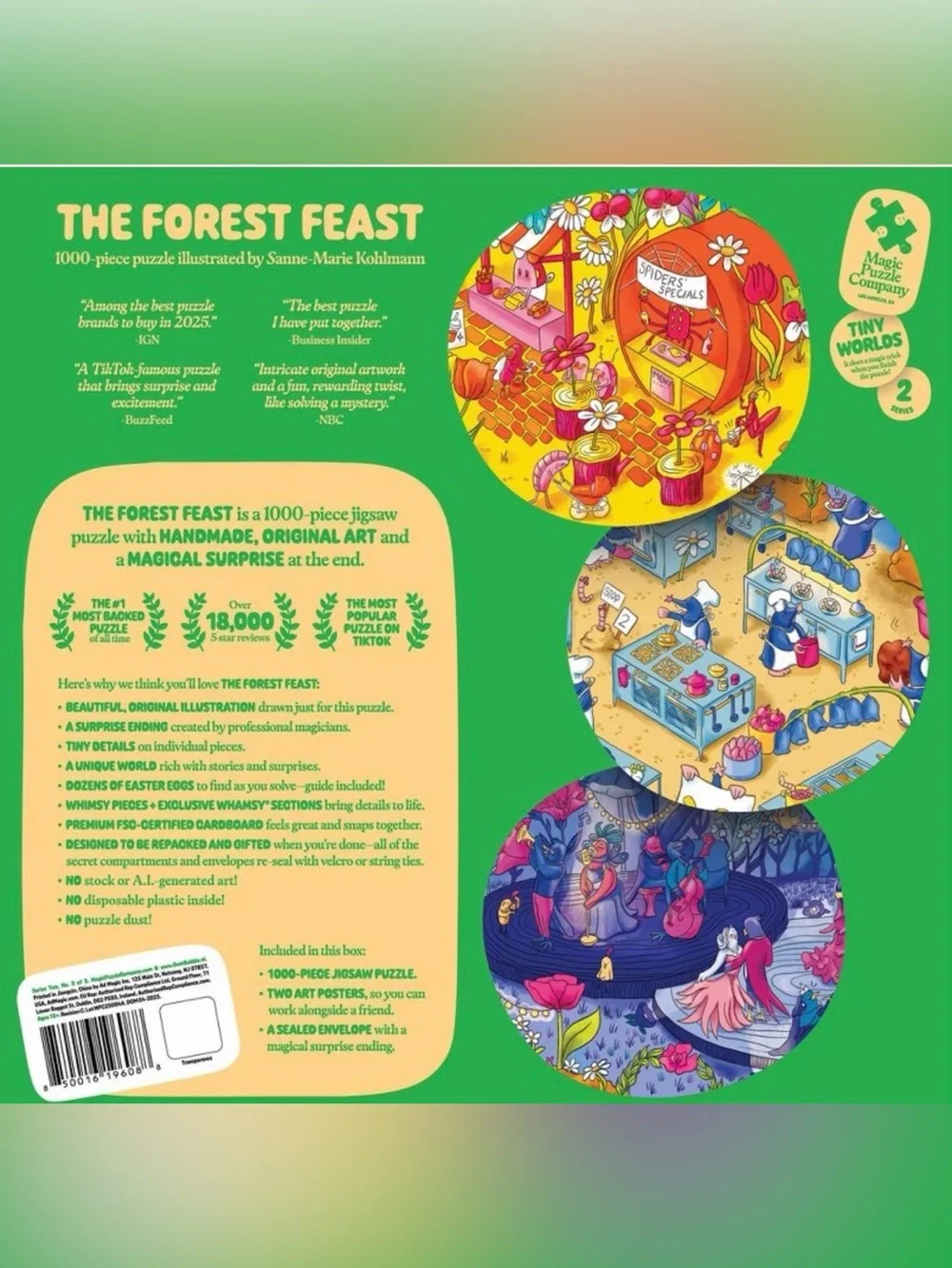 Magic Puzzle Company The Forest Feast 1000 Piece Jigsaw Puzzle New